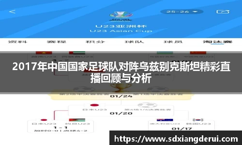 2017年中国国家足球队对阵乌兹别克斯坦精彩直播回顾与分析